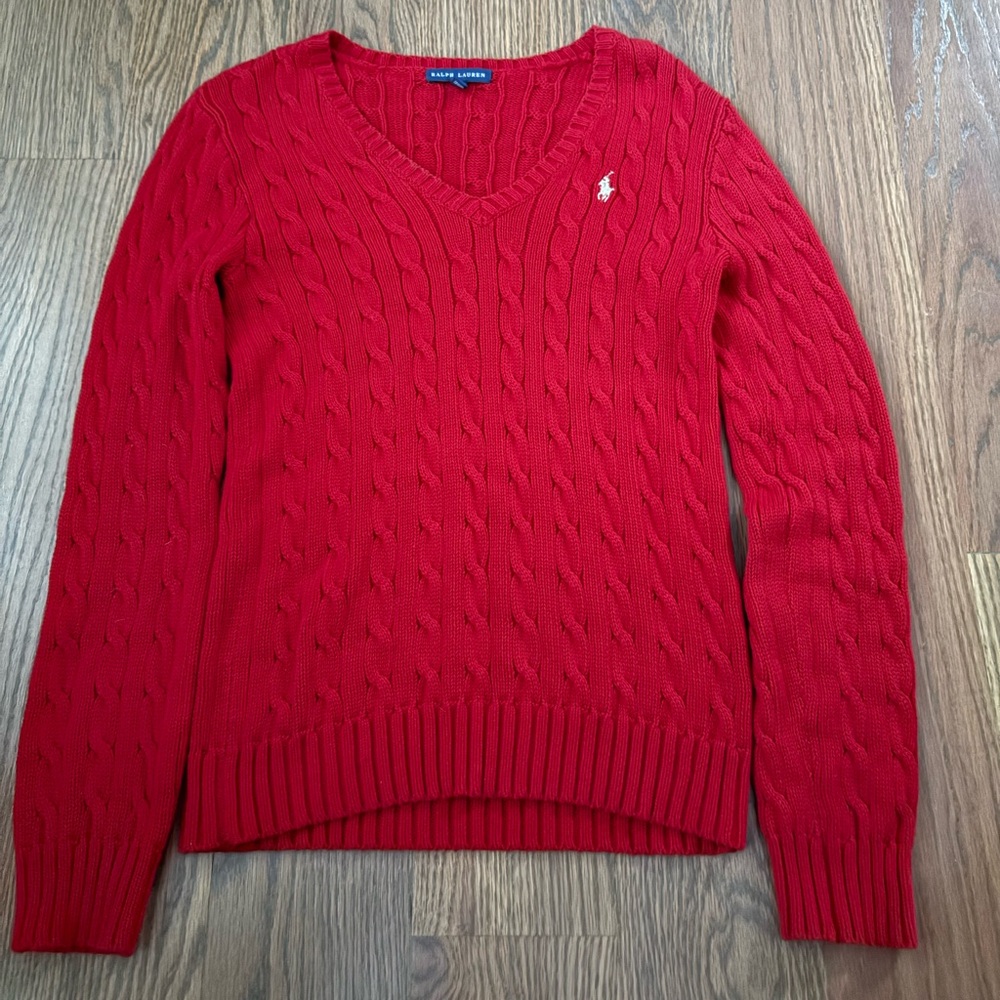 Red Ralph Lauren sweater
